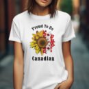 Premium Unisex Crewneck T-Shirt – Proud to be Canadian Sunflower Graphic Tee