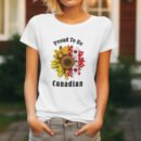 Premium Unisex Crewneck T-Shirt – Proud to be Canadian Sunflower Graphic Tee