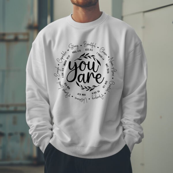 Premium Drop Shoulder Crewneck Sweatshirt – You Are Inspiration - Image 2