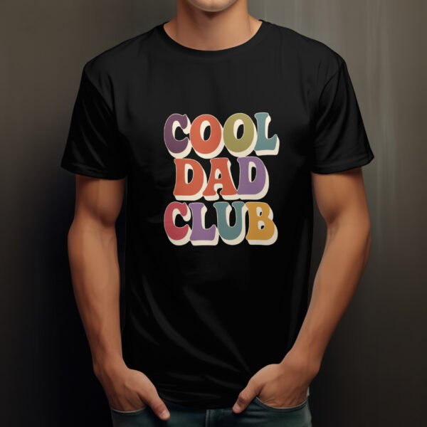 Premium Unisex Crewneck T-Shirt – 'Cool Dad Club' Graphic Tee - Image 2