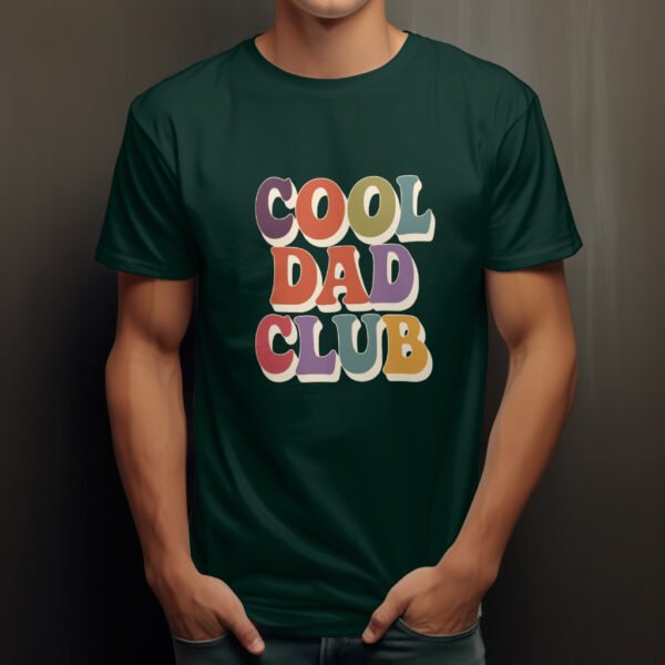 Premium Unisex Crewneck T-Shirt – 'Cool Dad Club' Graphic Tee - Image 5