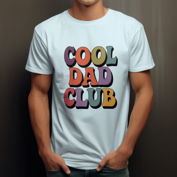 Premium Unisex Crewneck T-Shirt – 'Cool Dad Club' Graphic Tee - Image 3