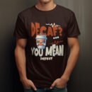 Premium Unisex Crewneck T-Shirt – 'Decaf? You Mean Defeat' Funny Graphic Tee
