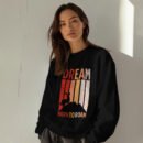 Premium Unisex Crewneck Sweatshirt – 'Dream Born to Roam' Graphic Pullover