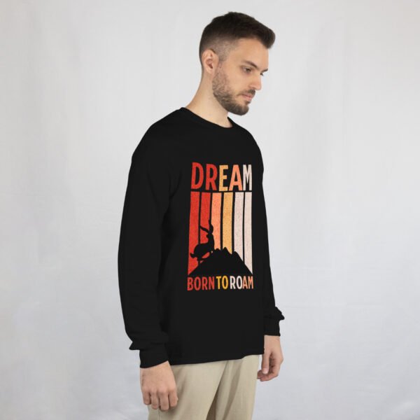 Premium Unisex Crewneck Sweatshirt – 'Dream Born to Roam' Graphic Pullover - Image 3