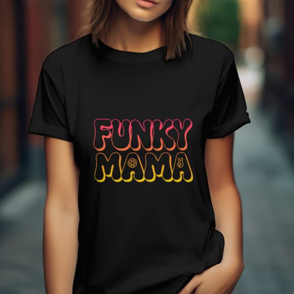 Premium Unisex Crewneck T-Shirt – 'Funky Mama' Graphic Tee - Image 4