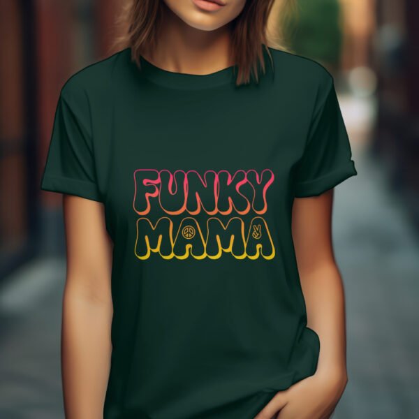 Premium Unisex Crewneck T-Shirt – 'Funky Mama' Graphic Tee - Image 5