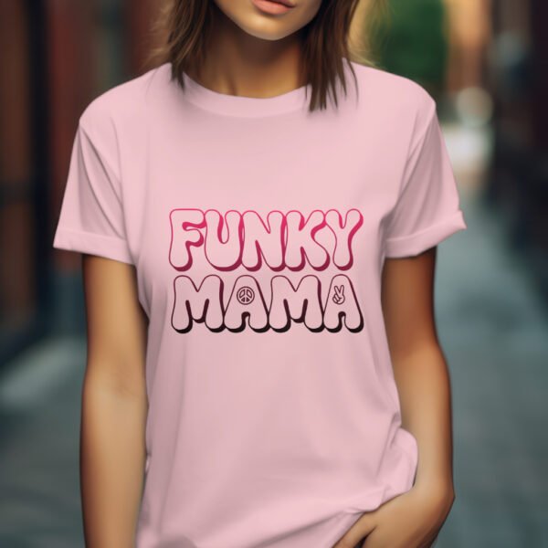 Premium Unisex Crewneck T-Shirt – 'Funky Mama' Graphic Tee - Image 3