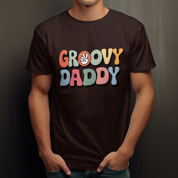 Premium Unisex Crewneck T-Shirt – 'Groovy Daddy' Graphic Tee - Image 6