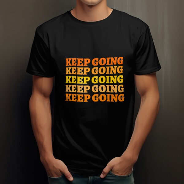 Premium Unisex Crewneck T-Shirt – 'Keep Going' Graphic Tee