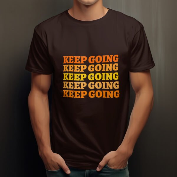 Premium Unisex Crewneck T-Shirt – 'Keep Going' Graphic Tee - Image 5