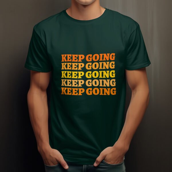 Premium Unisex Crewneck T-Shirt – 'Keep Going' Graphic Tee - Image 3
