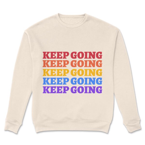 Premium Unisex Crewneck Sweatshirt – 'Keep Going' Graphic Pullover - Image 11