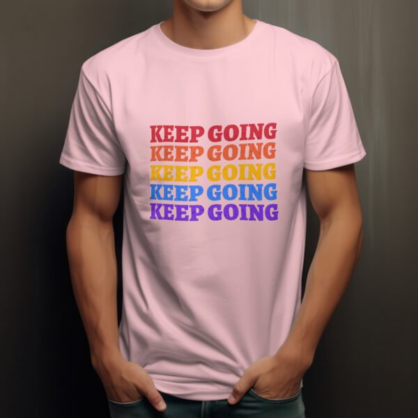 Premium Unisex Crewneck T-Shirt – 'Keep Going' Graphic Tee - Image 11