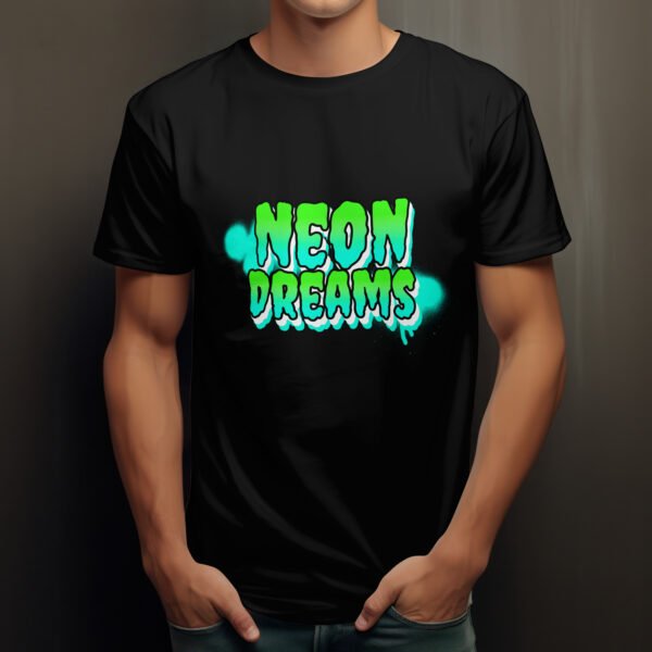 Premium Unisex Crewneck T-Shirt – 'Neon Dreams' Bold Graffiti-Style Graphic Tee