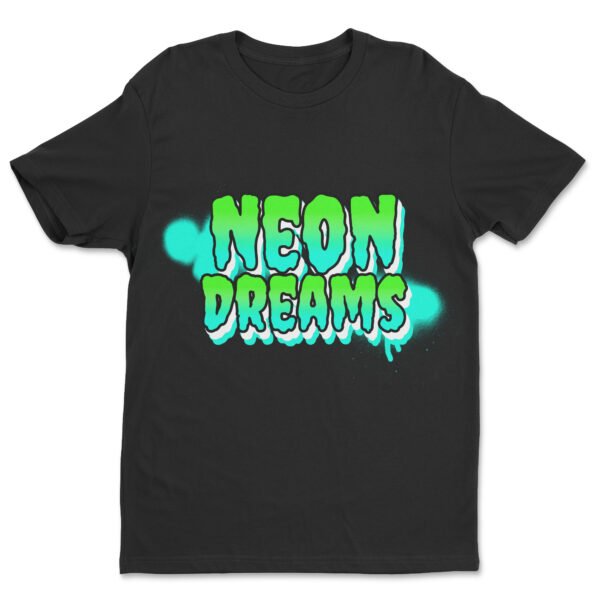 Premium Unisex Crewneck T-Shirt – 'Neon Dreams' Bold Graffiti-Style Graphic Tee - Image 9
