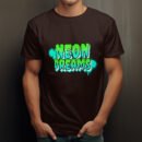 Premium Unisex Crewneck T-Shirt – 'Neon Dreams' Bold Graffiti-Style Graphic Tee