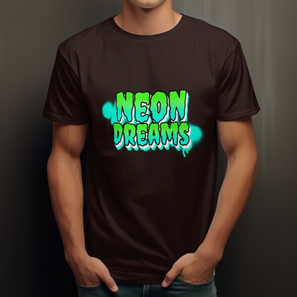 Premium Unisex Crewneck T-Shirt – 'Neon Dreams' Bold Graffiti-Style Graphic Tee - Image 5
