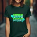 Premium Unisex Crewneck T-Shirt – 'Neon Dreams' Bold Graffiti-Style Graphic Tee