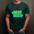 Premium Unisex Crewneck T-Shirt – 'Neon Dreams' Bold Graffiti-Style Graphic Tee