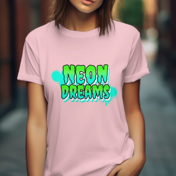 Premium Unisex Crewneck T-Shirt – 'Neon Dreams' Bold Graffiti-Style Graphic Tee - Image 8