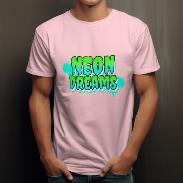 Premium Unisex Crewneck T-Shirt – 'Neon Dreams' Bold Graffiti-Style Graphic Tee - Image 7