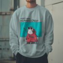 Premium Unisex Crewneck Sweatshirt – 'Today's Menu: Humans Only' Funny Shark Graphic Pullover