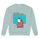 Premium Unisex Crewneck Sweatshirt – 'Today's Menu: Humans Only' Funny Shark Graphic Pullover