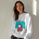 Premium Unisex Crewneck Sweatshirt – 'Today's Menu: Humans Only' Funny Shark Graphic Pullover