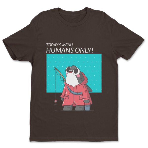 Premium Unisex Crewneck T-Shirt – 'Today's Menu: Humans Only' Funny Shark Graphic Tee - Image 19