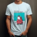 Premium Unisex Crewneck T-Shirt – 'Today's Menu: Humans Only' Funny Shark Graphic Tee