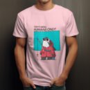 Premium Unisex Crewneck T-Shirt – 'Today's Menu: Humans Only' Funny Shark Graphic Tee