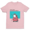 Premium Unisex Crewneck T-Shirt – 'Today's Menu: Humans Only' Funny Shark Graphic Tee