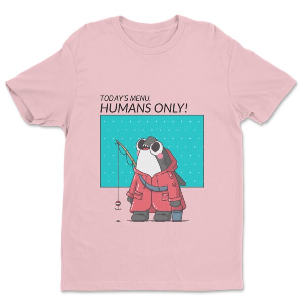 Premium Unisex Crewneck T-Shirt – 'Today's Menu: Humans Only' Funny Shark Graphic Tee - Image 16