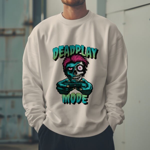 Premium Unisex Crewneck Sweatshirt – 'Deadplay Mode' Graphic Pullover - Image 2