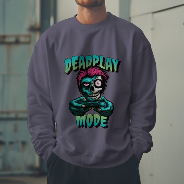 Premium Unisex Crewneck Sweatshirt – 'Deadplay Mode' Graphic Pullover - Image 4