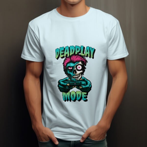 Premium Crewneck Unisex T-Shirt – 'Deadplay Mode' Graphic Tee - Image 2