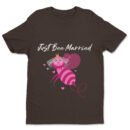 Premium Unisex Crewneck T-Shirt – 'Just Bee Married' Funny Newlywed Bee Graphic Tee